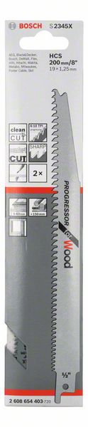 BOSCH Reciprocating saw blade S 2345 X Length 200 mm Width 19 mm ( 4000909026 )