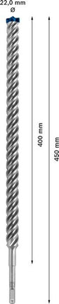 Taladro percutor BOSCH Expert SDS-7X Ø 22,0 mm longitud útil 400 mm longitud 450 mm (4000909492)