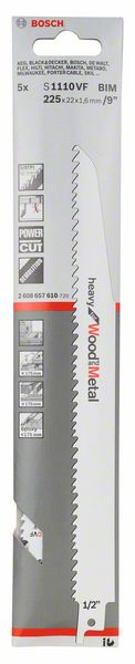 BOSCH Reciprocating saw blade S 1110 VF Length 225 mm Width 22 mm ( 4000909619 )