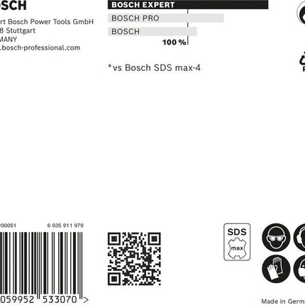 BOSCH Hammerbohrer Expert SDS max-8X Ø 22 mm Arbeits-L.200 mm L.320 mm ( 4000909907 )