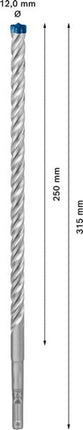 BOSCH Hammerbohrer Expert SDS-7X Ø 12,0 mm Arbeits-L.250 mm L.315 mm ( 4000909951 )