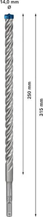 BOSCH Hammerbohrer Expert SDS-7X Ø 14,0 mm Arbeits-L.250 mm L.315 mm ( 4000909957 )