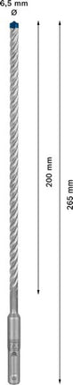 BOSCH Hammerbohrer Expert SDS-7X Ø 6,5 mm Arbeits-L.200 mm L.265 mm ( 4000909974 )