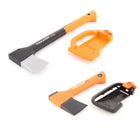 Fiskars Axt Set mit Spaltaxt X 11 S 45 cm ( 122443 ) und Freizeit Axt X 5 XXS 23 cm ( 121123 ) - Toolbrothers
