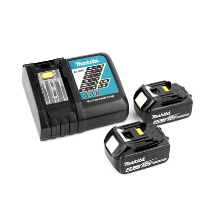 Makita DHP 483 RMJB Akku Schlagbohrschrauber 18 V 40Nm schwarz im Makpac + 2x 4,0Ah Akku + Ladegerät - Toolbrothers