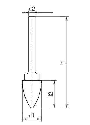 Fraise PFERD RBF Ø 8 mm longueur tête 20 mm tige Ø 6 mm (4142160321)