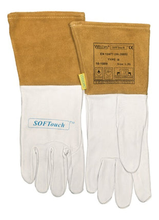 Guantes de soldadura WELDAS talla M (8.5) natural/naranja (4702005016)