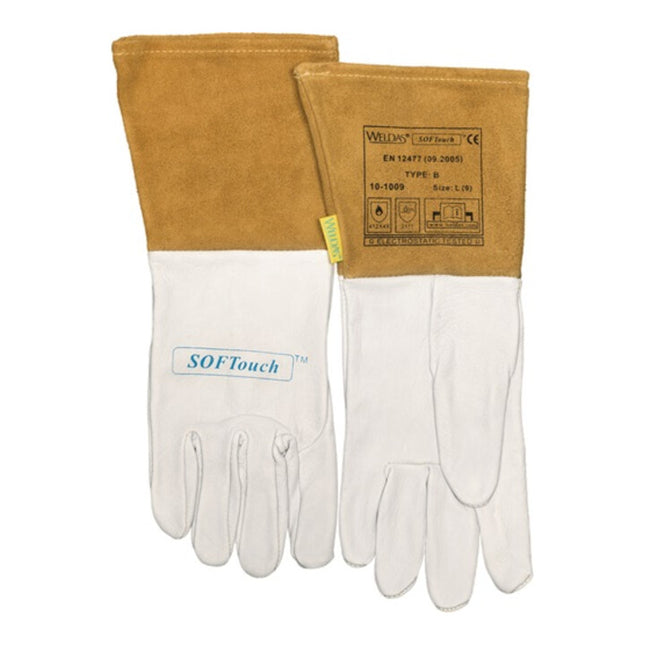 WELDAS welding gloves size XL (9.5) natural/orange ( 4702005018 )