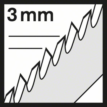 Hoja de sierra de calar BOSCH T 301 CD Clean for Wood L.117mm paso entre dientes 3mm (8000346018)