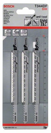 Hoja de sierra de calar BOSCH T 344 DF Speed para madera dura L.152mm paso de diente 4mm ( 8000346042 )