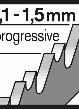 BOSCH Stichsägeblatt T 118 A Basic for Metal L.92mm Zahnteilung 1,1-1,5mm ( 8000346070 )