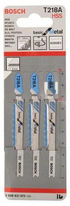 Lame de scie sauteuse BOSCH T 218 A Basic pour métal L.92mm pas de dent 1,1-1,5mm (8000346077)