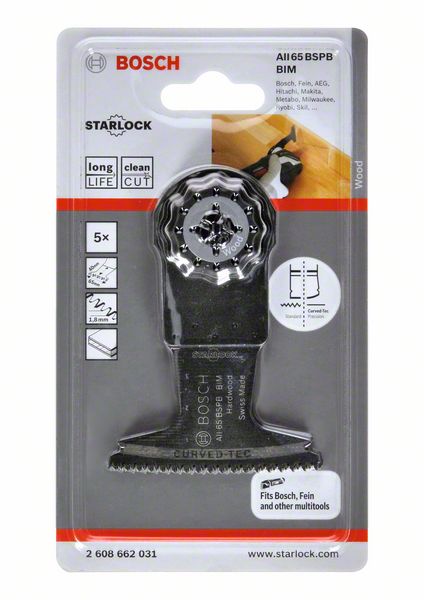 BOSCH plunge-cut saw blade AII 65 BSPB Width 65 mm Plunge depth 40 mm ( 8000346260 )