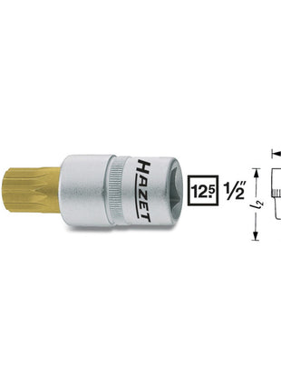 HAZET Steckschlüsseleinsatz 990-14 1/2 ″ Innen-Vielzahn ( 8000465947 )