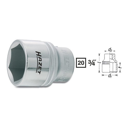 HAZET socket 1000 3/4 ″ hexagon ( 8000466301 )