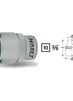 HAZET Steckschlüsseleinsatz 880 3/8 ″ 6-kant ( 8000466450 )