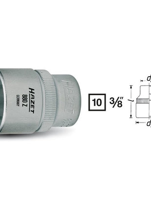 HAZET Steckschlüsseleinsatz 880Z 3/8 ″ 12-kant ( 8000466599 )