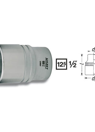 HAZET Steckschlüsseleinsatz 900Z 1/2 ″ 12-kant ( 8000466650 )