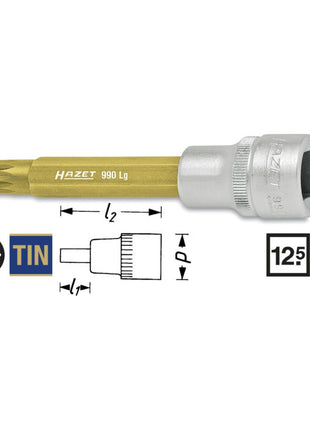 HAZET Steckschlüsseleinsatz 990LG-10 1/2 ″ Innen-Vielzahn ( 8000466697 )