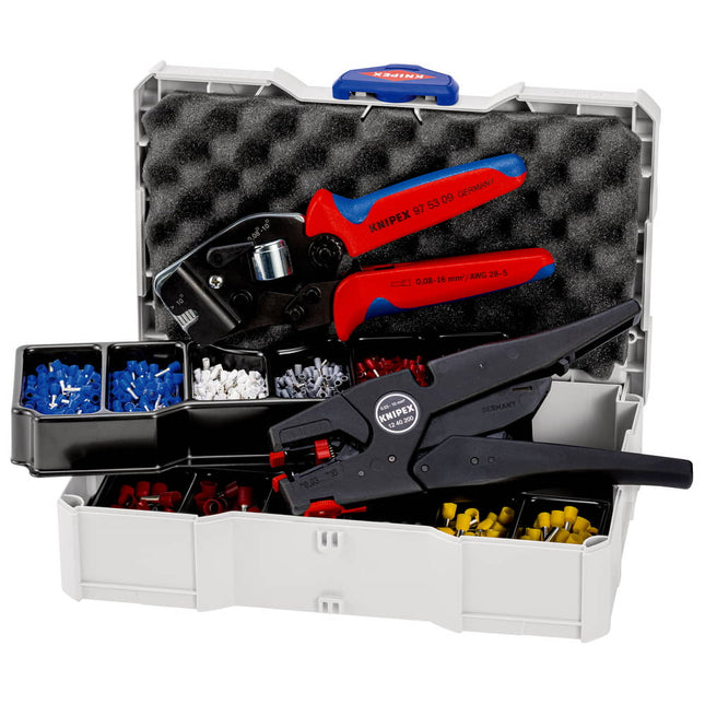 KNIPEX crimping set 97 90 16 Con alicates para crimpar y pelacables ( 8000653624 )