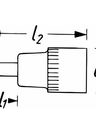 HAZET Steckschlüsseleinsatz 986L 1/2 ″ Innen-6-kant ( 8000753792 )