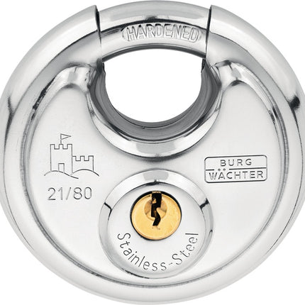 Kłódka bębenkowa BURG-WÄCHTER 21 80 SB szerokość korpusu kłódki 80 mm ( 8002367527 )