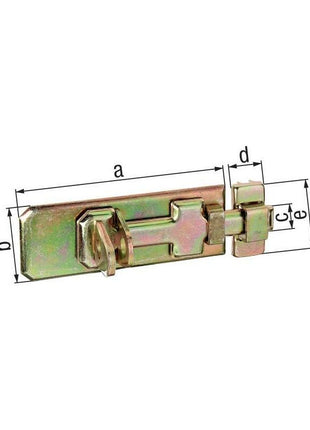 Cerrojo de seguridad GAH largo 100 mm ancho 40 mm (8002901568)