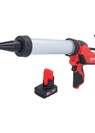 Milwaukee M12 PCG/400A-601 Akku Kartuschenpistole 12 V 400 ml + 1x Akku 6,0 Ah - ohne Ladegerät