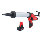 Milwaukee M12 PCG/400A-601 Akku Kartuschenpistole 12 V 400 ml + 1x Akku 6,0 Ah - ohne Ladegerät