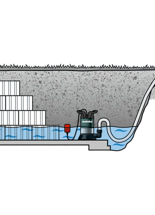 Pompe submersible eau claire Metabo TP 12000 SI 600 W 11700 l/h 9 m (0251200009)