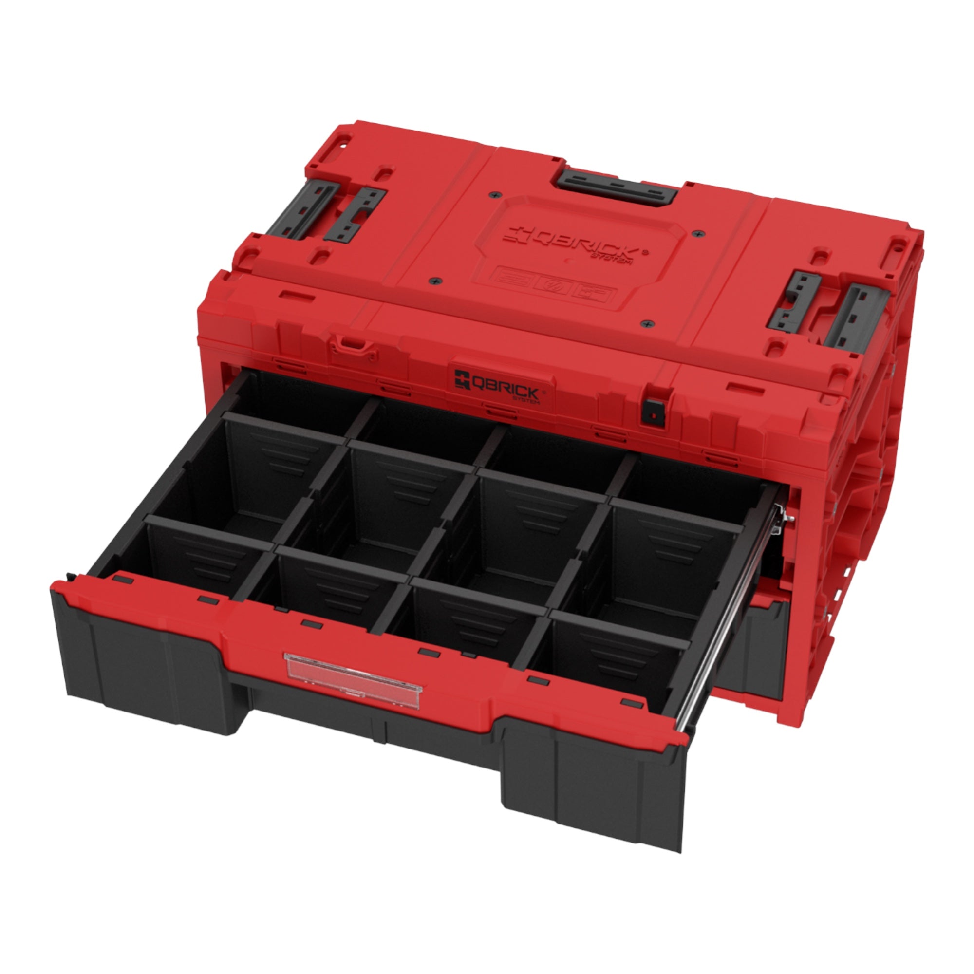 Qbrick System ONE Drawer 2 Toolbox 2 0 RED Ultra HD Custom Werkzeugbox 587 x 380 x 340 mm 29 l mit zwei Schubladen 2 - toolbrothers