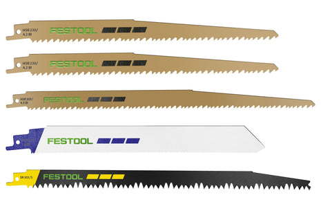 Juego de hojas de sierra de sable Festool RS-Sort/5 (577496) para RSC 18