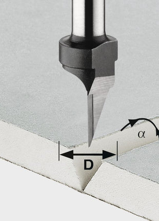 Festool HW S8 D12,5/45° Gipskartonfräser ( 491000 ) für OF 900, OF 1000, OF 1010, OF 1010 R