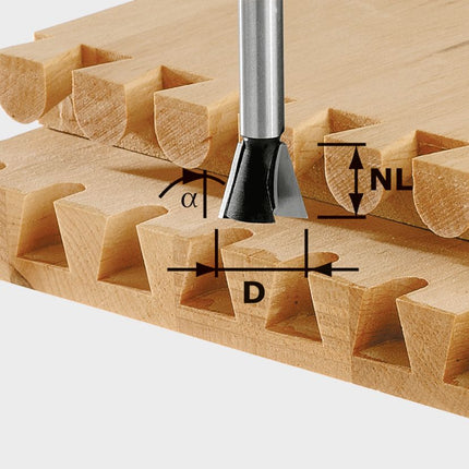 Festool HW S8 D13.8/13.5/15° fresa/cortadora de dientes (490992)