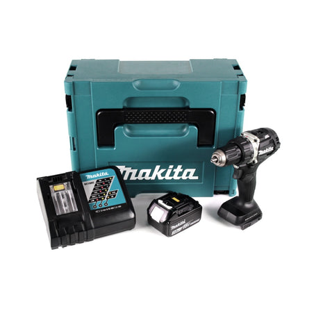 Makita DDF 484 RF1JB 18 V Li-Ion Akku Bohrschrauber Sonderausgabe schwarz im MAKPAC + 1x BL 1830 3,0 Ah Akku + Schnellladegerät - Toolbrothers