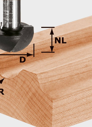 Festool HW S8 R8 Hohlkehlfräser ( 490985 ) für OF 900, OF 1000, OF 1010, OF 1010 R, OF 1400, OF 2000, OF 2200