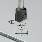 Festool HW S8 D18-135°/Alu V-Nutfräser ( 491443 ) für Oberfräsen