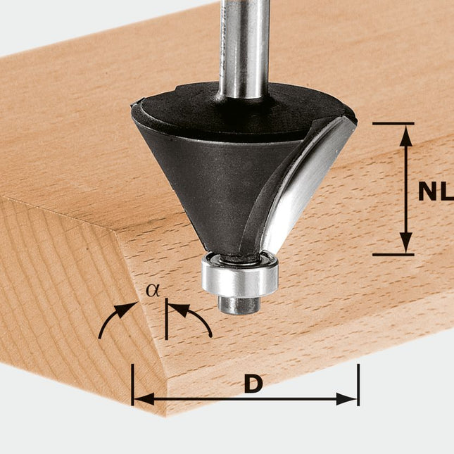Festool HW S8 D25,7/25,7/15° Fasefräser ( 491132 ) für OF 900, OF 1000, OF 1010, OF 1010 R, OF 1400, OF 2000, OF 2200