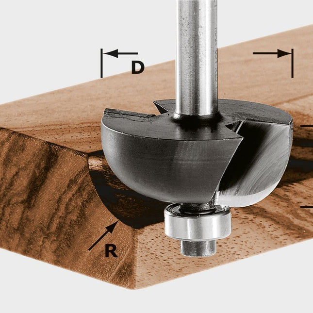 Festool HW S8 D31,7/R9,5 KL Hohlkehlfräser ( 491020 ) für OF 900, OF 1000, OF 1010, OF 1010 R, OF 1400, OF 2000, OF 2200