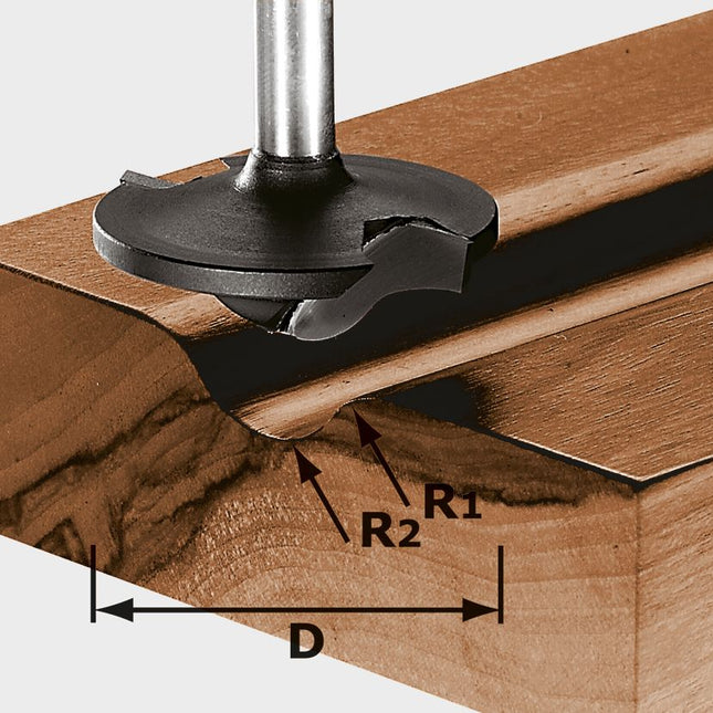 Festool HW S8 D42/13/R6+12 Profilfräser ( 491137 ) für OF 900, OF 1000, OF 1010, OF 1010 R, OF 1400, OF 2000, OF 2200