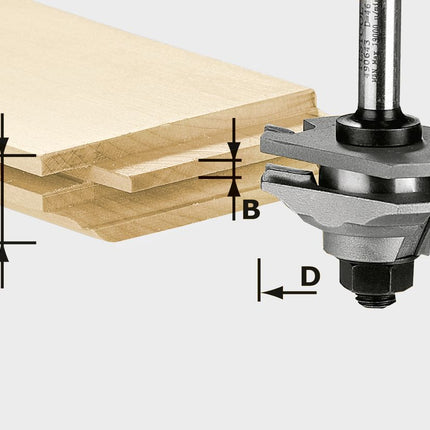 Festool HW S8 D46 x D12-FD Profil-Federfräser ( 490643 ) für OF 900, OF 1000, OF 1010, OF 1010 R, OF 1400, OF 2000, OF 2200