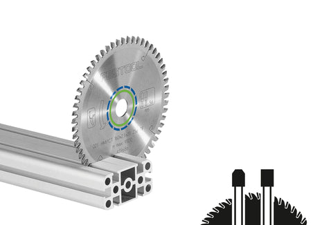 Hoja de sierra circular Festool HW 230x2,5x30 TF76 ALUMINIO/PLÁSTICO (500649) para HK 85