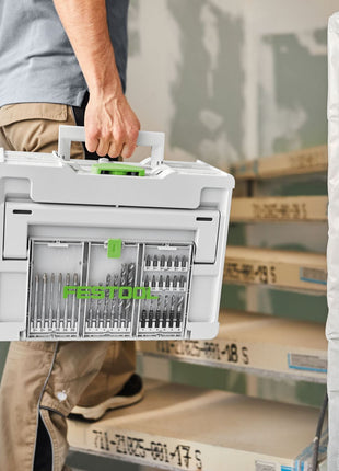 Festool BKS SYS3 D3-10 HSS CE Bohrerkassette ( 577402 ) für Festool Akku-Bohrschrauber und Akku-Schlagbohrschrauber mit FastFix Aufnahme und Werkzeugfutter WH-CE CENTROTEC