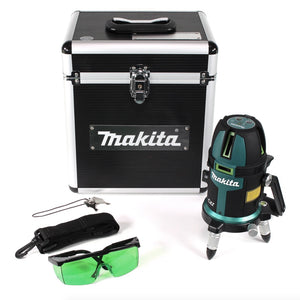 Makita SK 312 GDZ Akku Multi Linienlaser Kreuzlinienlaser Selbstnivellierend Grün 10,8 V  Solo mit abschließbarem Koffer - ohne Akku, ohne Ladegerät