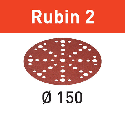 Disco abrasivo Festool STF D150/48 P100 RU2/10 Ruby 2 (575181) para RO 150, ES 150, ETS 150, ETS EC 150, LEX 150, WTS 150, HSK-D 150