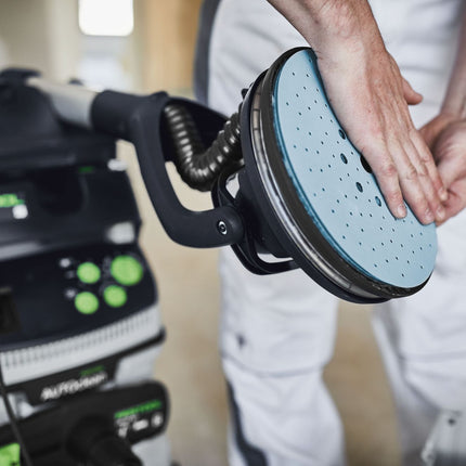 Disco de lijado Festool STF D225/128 P180 GR/5 granate (205667) para lijadoras de cuello largo PLANEX LHS 2 225 EQ(I), PLANEX 225 EQ, PLANEX LHS-E 225 easy, PLANEX LHS 2-M 225 EQ