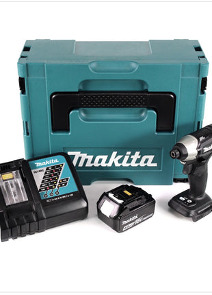 Makita DTD 155 RM1JB Akku Schlagschrauber 18 V Brushless Sonderausgabe schwarz im MAKPAC + 1x BL1840 B 4,0 Ah Akku + 1x DC 18 RC Ladegerät - Toolbrothers