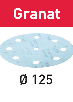 Festool STF D125/8 P800 GR/50 disque abrasif grenat (497179) pour RO 125, ES 125, ETS 125, ETSC 125, ES-ETS 125, ES-ETSC 125, ETS EC 125, LEX 125