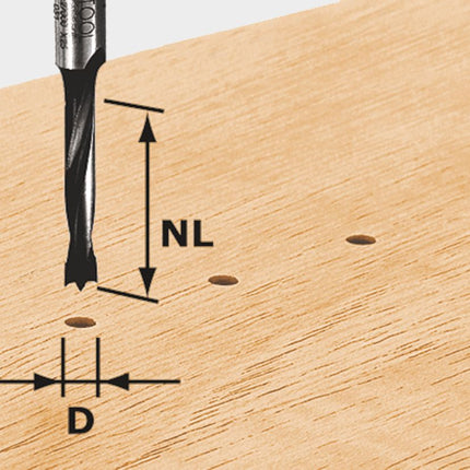 Festool HW S8 D6/30 Z Dübelbohrer ( 491067 ) für OF 900, OF 1000, OF 1010, OF 1010 R, OF 1400