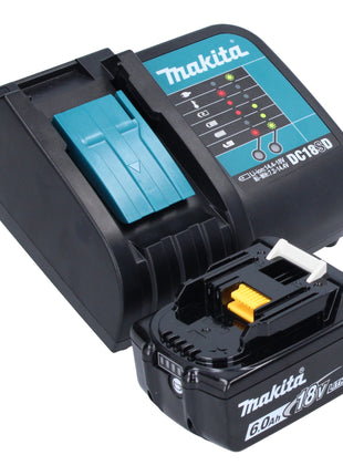 Makita DML 812 SG1 Foco manual a batería 18 V 1250 lm LED verde oliva edición especial para aventuras al aire libre + 1x batería 6,0 Ah + cargador